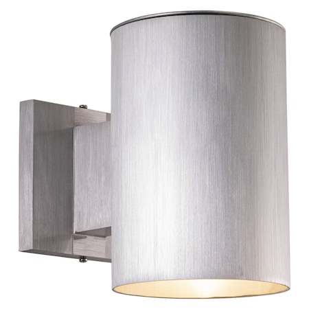 Vaxcel Chiasso Aluminum 1 Light Silver Dark Sky Cylinder Outdoor Wall Lantern CO-OWD050SL